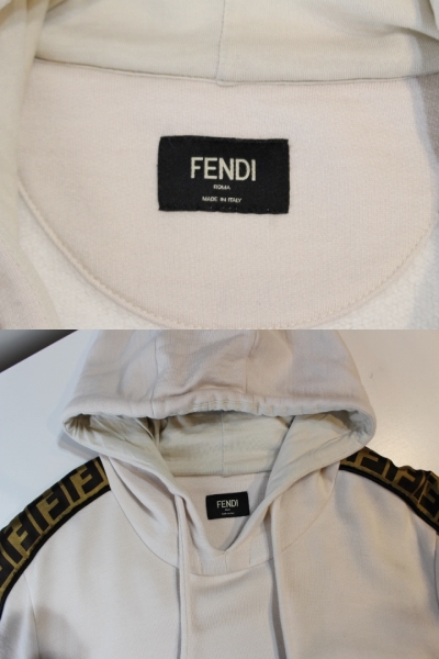 FENDI フェンディ パーカー メンズ46 ベージュ コットン 2148103318467 【432】