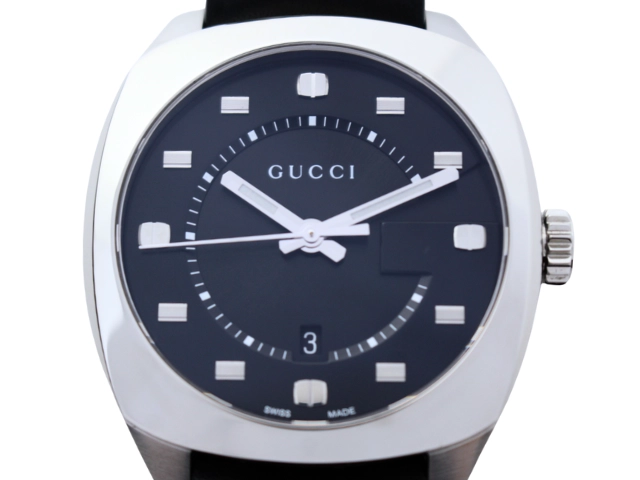 GUCCI グッチ 腕時計 142.3/YA142307 ブラック SS/革 クォーツ