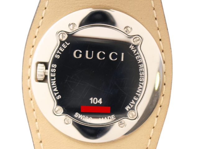 GUCCI グッチ 腕時計 Gバンデュー ブラック SS/革 104/YA104511