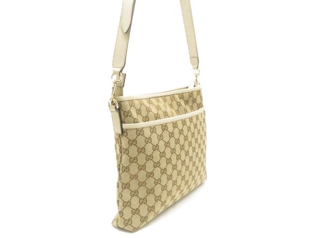 GUCCI グッチ GGショルダーバッグ ベージュ キャンバス/レザー