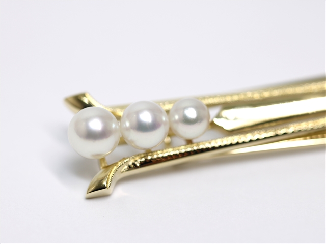 MIKIMOTO ミキモト ネクタイピン K14イエローゴルド パール 6.4g【430