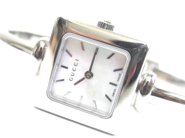 GUCCI グッチ レディース腕時計 ホワイトシェル文字盤 1900L SS ステンレス【432】