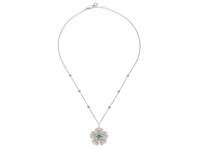 BVLGARI ブルガリ WG エメラルド ダイヤモンド ディーヴァドリームフラワーネックレス 【430】2148102947965 image number 1