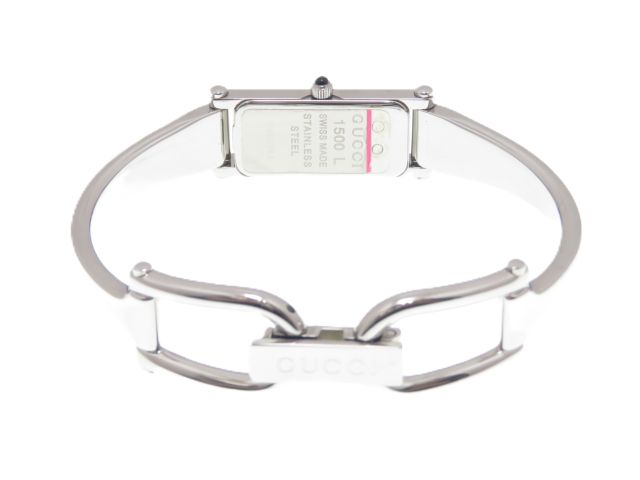 GUCCI グッチ 1500L クォーツ レディース腕時計 ブラック文字盤