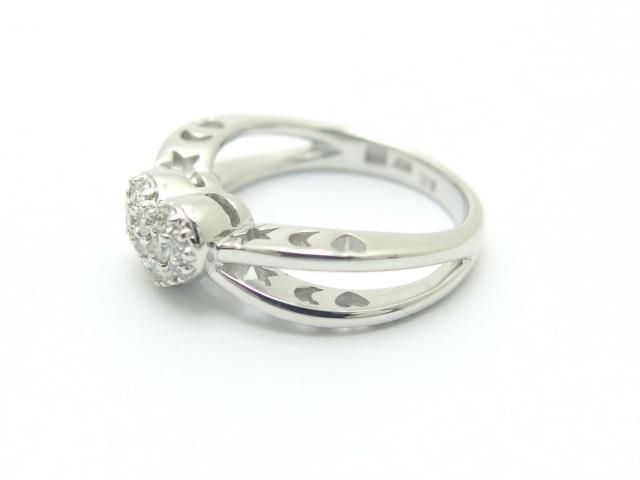 Ponte Vecchio ポンテヴェキオ ハート リング パヴェ K18