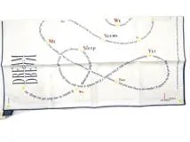HERMES エルメス 衣料品 スカーフ カレ70 ホワイト/ネイビー シルク 【430】