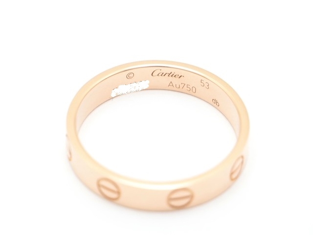 Cartier　カルティエ　ミニラブリング　指輪　K18PG　ピンクゴールド　53号　【410】