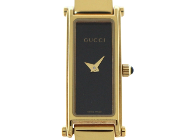 【トワール】GUCCI ‘グッチ 時計‘ ブラック バングルウォッチ☆極美品☆ トワール】GUCCI 'グッチ 時計' ブラック バングルウォッチ☆極美品