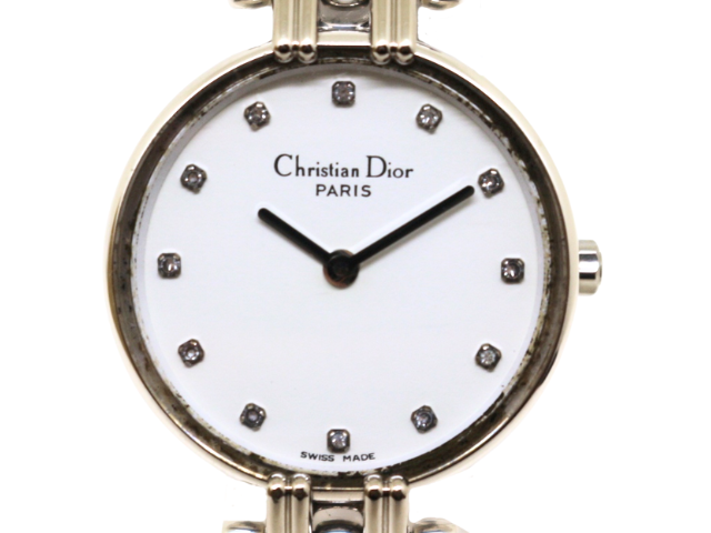 Dior ディオール 腕時計 バギラ SS ホワイト/12ポイントダイヤ D44-120