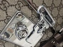 Gucci　グッチ　スーツケース　GGスプリームグロープ　トロッター　ベージュ・ブラウン　PVC・カーフ　533620【472】HA