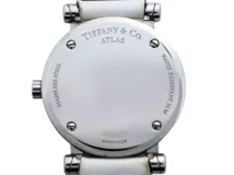 TIFFANY&CO ティファニー 腕時計 アトラス SS/革 ホワイト Z1300.11.11A20A71 クォーツ レディース 2143100503854 【200】