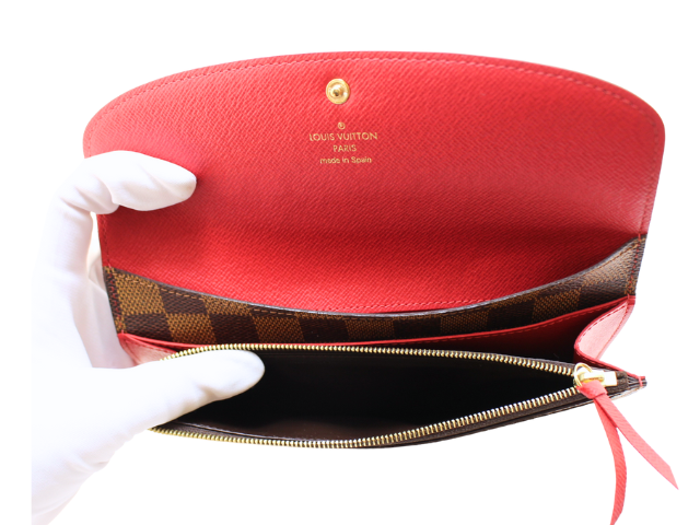 ❣️ルイヴィトン❣️ダミエ✨エミリールージュ✨長財布✨ LOUIS VUITTON ルイ・ヴィトン 長財布 ポルトフォイユ・エミリー