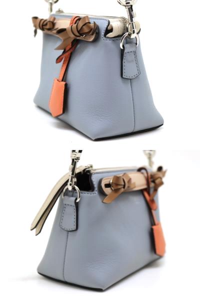 FENDI フェンディ バッグ ハンドバッグ ショルダーバッグ ミニバイザウェイ ライトブルー カーフ 8BL135 A1ZI  （2143700084135） 【200】