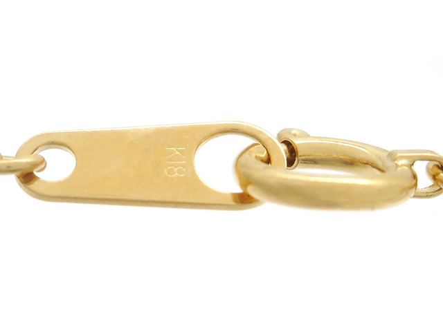 JEWELRY　貴金属・宝石　ネックレス　イエローゴールド　K18　パール　真珠　ダイヤモンド　6.1g（2147100577594）【200】