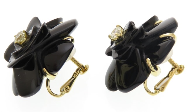 Jewelry ノンブランドジュエリー 貴金属 宝石 イヤリング 花モチーフ K18イエローゴールド ダイヤモンド0 23 0 ct 18 5g 472 の購入なら 質 の大黒屋 公式