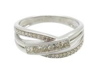 JEWELRY　貴金属・宝石　リング　指輪　K18WG　ホワイトゴールド　D　ダイヤモンド　0.55ct　4.3g　約12号