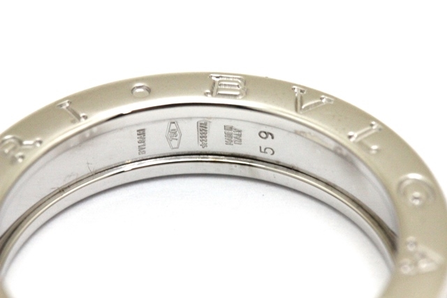 ブルガリ ビーゼロワン リング XSサイズ 指輪　B-zero1 750 18K　WG ホワイトゴールド #56　約15.5号