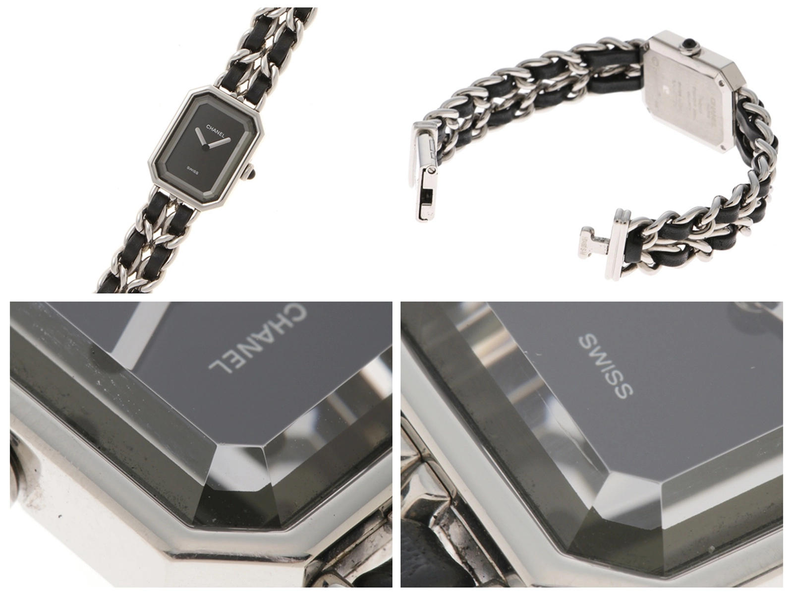 CHANEL　シャネル　プルミエールM　H0451　ステンレス/カワ　SS/革　ブラック　レディース　クオーツ【432】2148103815614