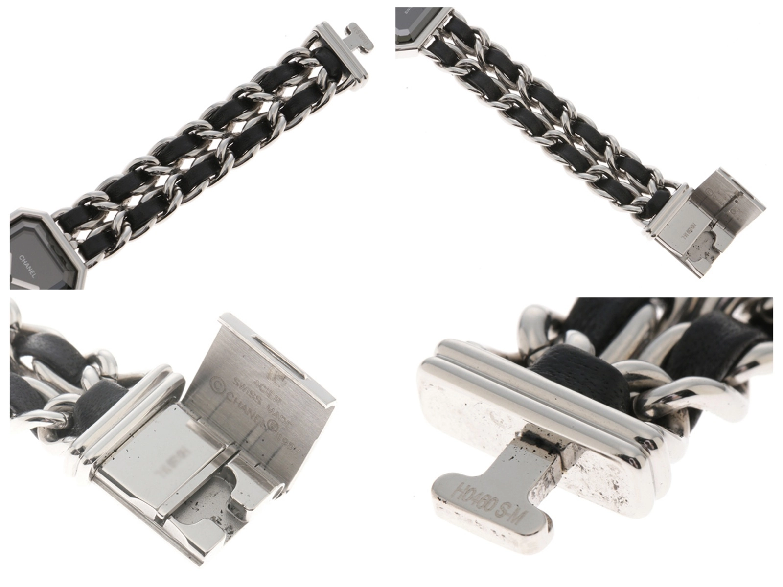 CHANEL　シャネル　プルミエールM　H0451　ステンレス/カワ　SS/革　ブラック　レディース　クオーツ【432】2148103815614