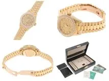 ROLEX　ロレックス　ギャラ有　E番　デイトジャスト　69138G　イエローゴールド　YG　シャンパン10PD ダイヤベゼル　レディース　自動巻き【432】2143600378631