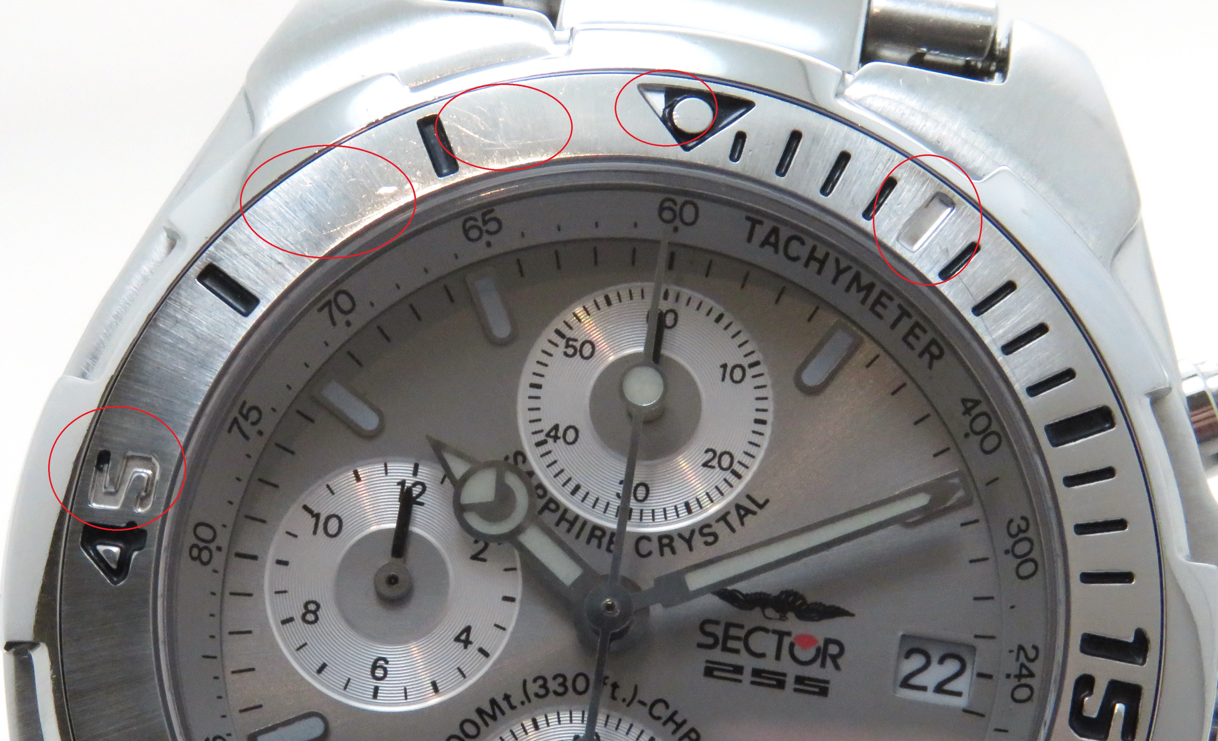 SECTOR　セクター　255ダイバーズ クロノ　クオーツ　メンズ腕時計　ステンレススチール　ダイバーズ　【205】