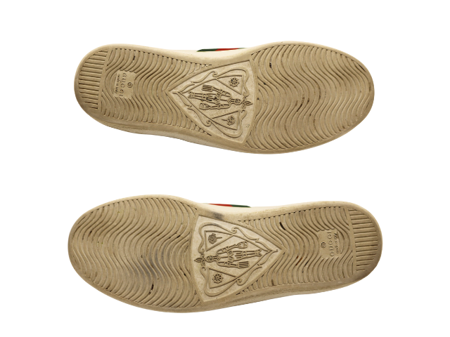 GUCCI グッチ メンズ スニーカー レザー ヴィンテージ風 1円 【美品】 GUCCI グッチ 【圧倒的高級感】 GGストリーム GG柄