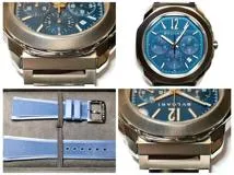 BVLGARI　ブルガリ　オクト ローマ クロノグラフ　103829(OC42SCH)　ステンレス　SS　ブルー　メンズ　自動巻き【432】2148103882159