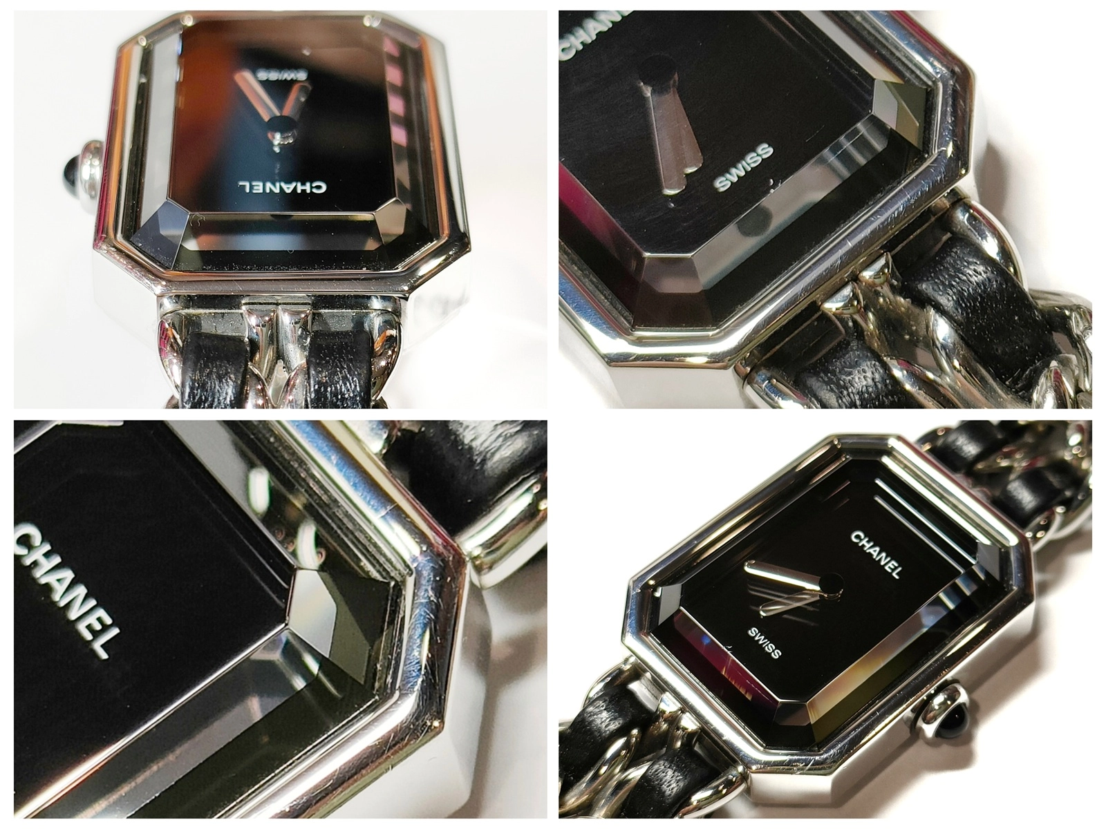 CHANEL　シャネル　プルミエールM　H0451　ステンレス/カワ　SS/革　ブラック　レディース　クオーツ【432】2148103815614