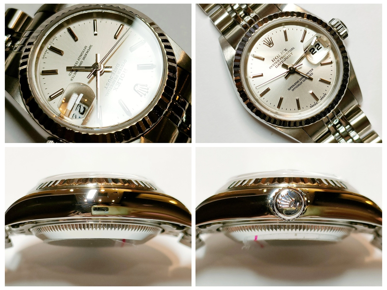 ROLEX　ロレックス　F番　デイトジャスト　79174　ステンレス/ホワイトゴールド　SS/WG　シルバー　レディース　自動巻き【432】2148103882524