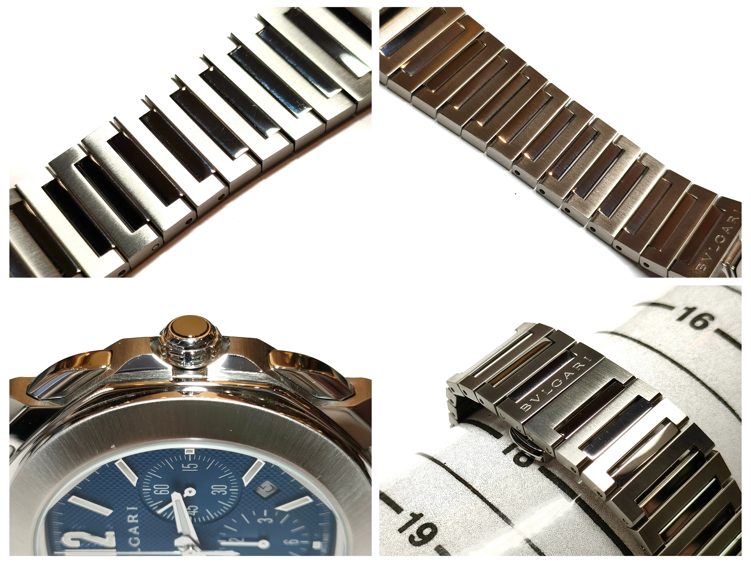 BVLGARI　ブルガリ　オクト ローマ クロノグラフ　103829(OC42SCH)　ステンレス　SS　ブルー　メンズ　自動巻き【432】2148103882159