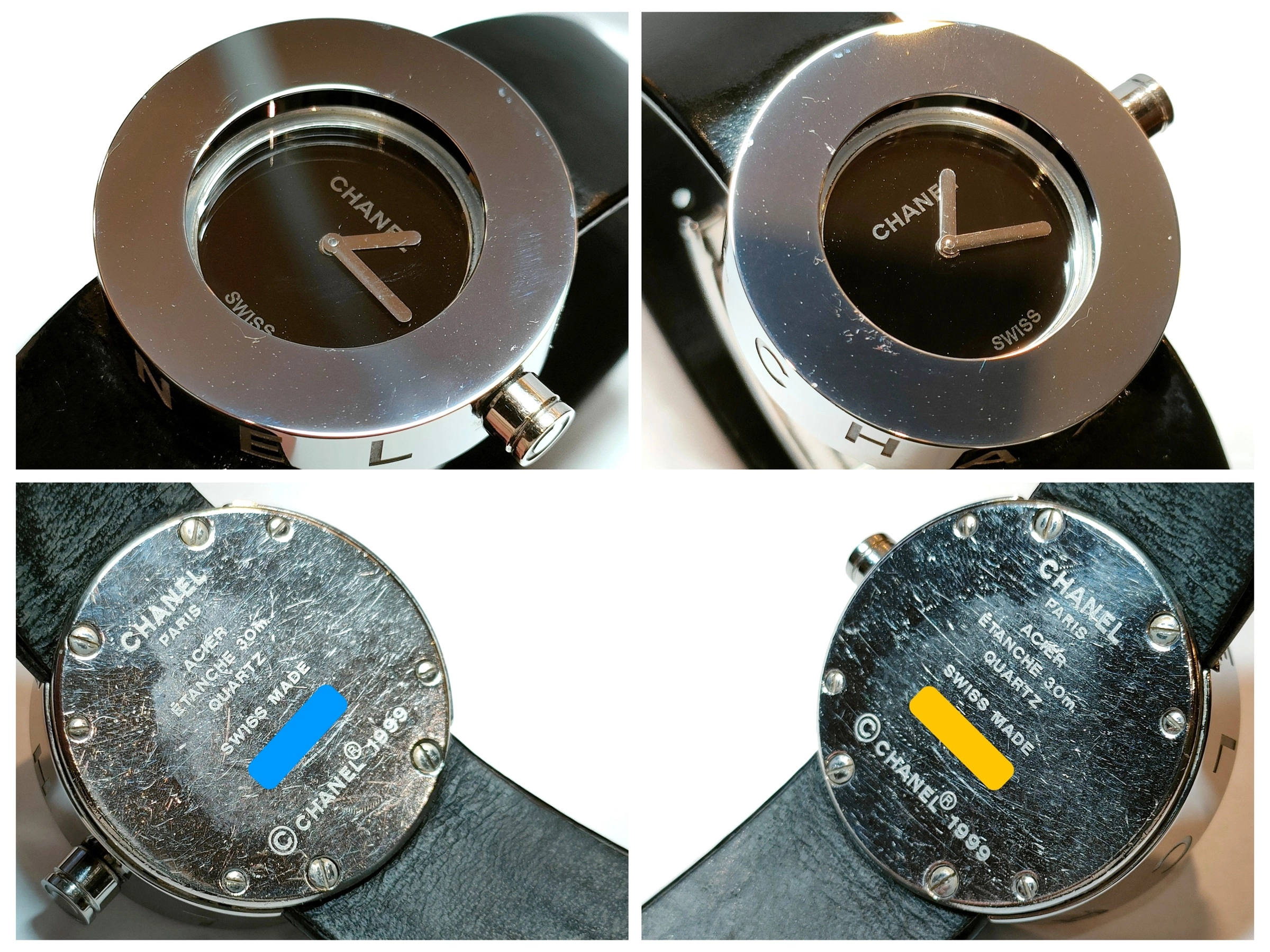 CHANEL　シャネル　ラ・ロンド　H0579　ステンレス/カワ　SS/革　ブラック　レディース　クオーツ【430】2148103677953