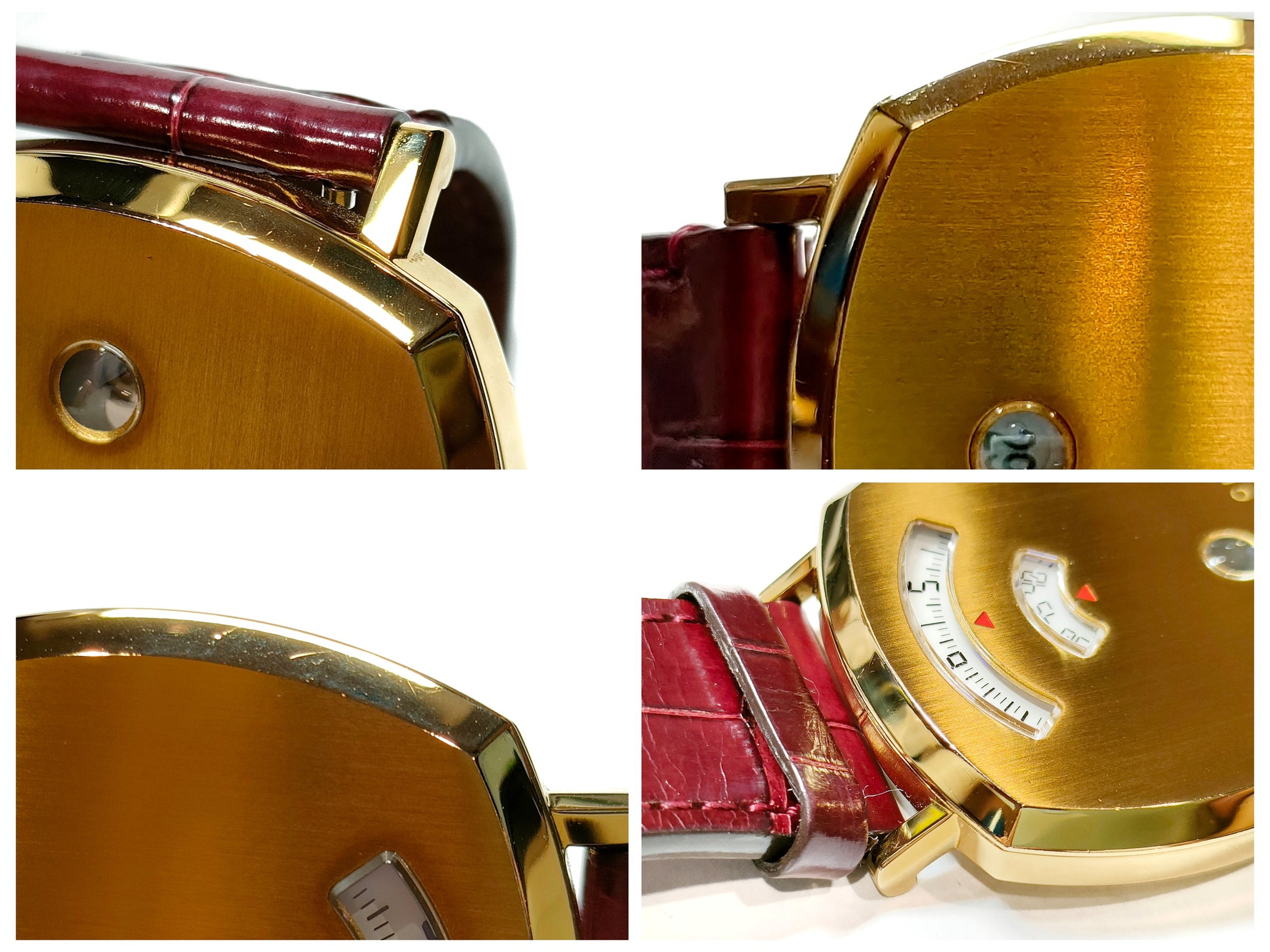 GUCCI グッチ グリップウォッチ 157.3 金メッキ/カワ GP/革 ゴールド