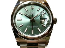 ROLEX　ロレックス　デイトジャスト　126200　ステンレス　SS　ミントグリーン　メンズ　自動巻き　未使用　【432】2143200648974