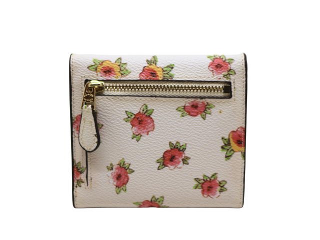 COACH 名刺入れ ホワイト・ピンク花柄 COACH コーチ カードケース コインケース 新作 新品 フローラル