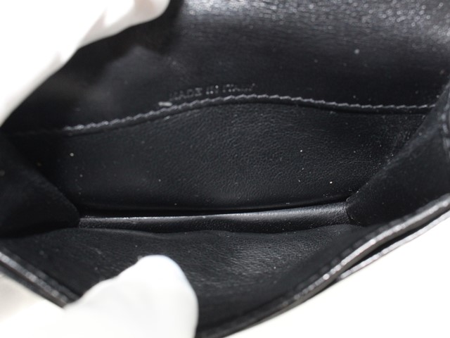 SAINT LAURENT　サンローラン　カードケース　 ブラック　478589　クロコ型押し【434】
