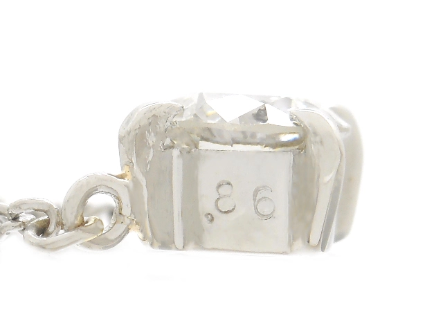 JEWELRY　貴金属・宝石　ネックレス　PT850　プラチナ　ダイヤモンド　5.4g　一粒ダイヤ（2120500280578）【200】