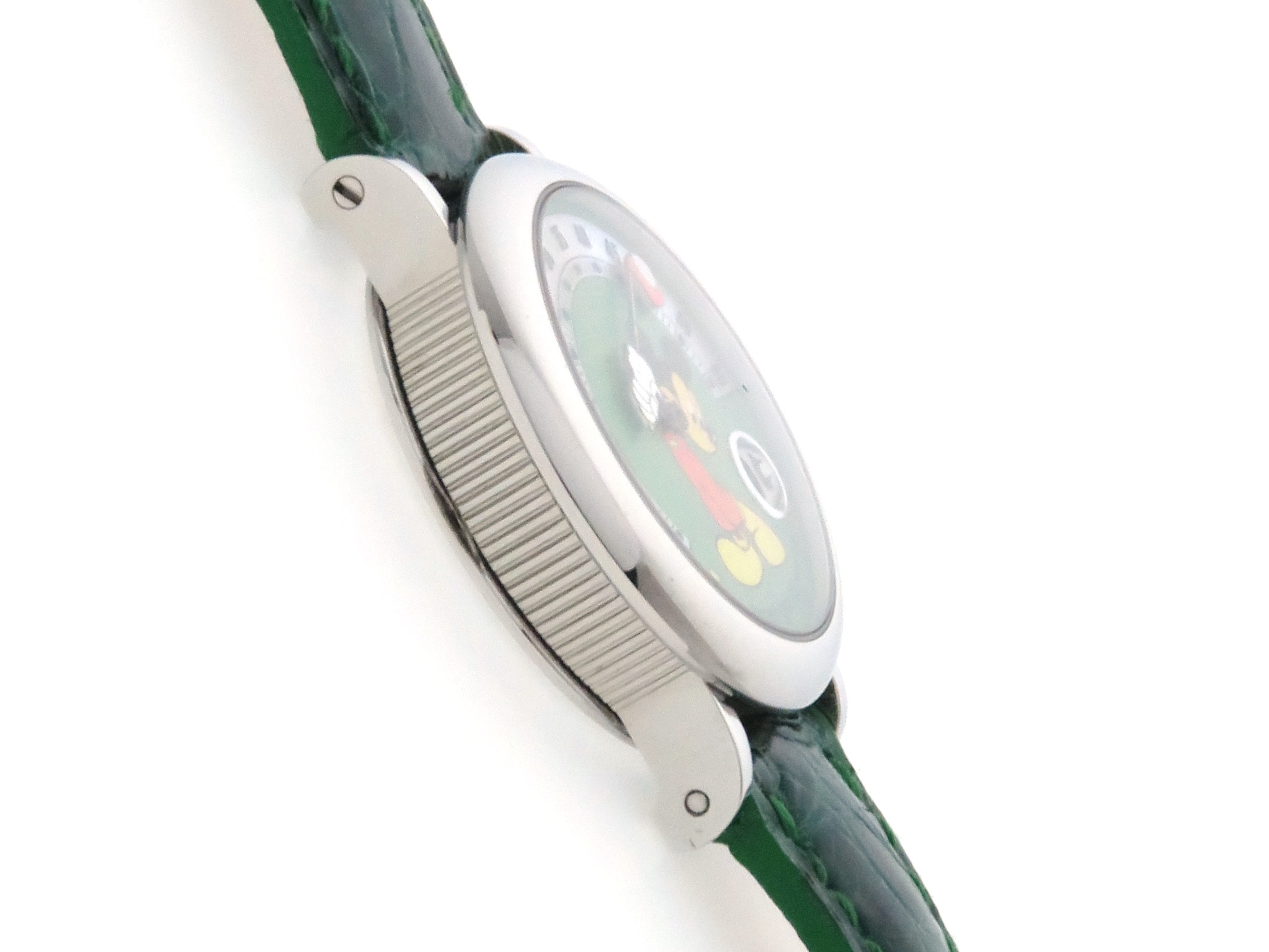 ジェラルド ジェンタ 時計 レディース クォーツ レトロファンタジー ミッキーマウスゴルフ グリーン ステンレス クロコ革ベルト 431 の購入なら 質 の大黒屋 公式