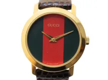 GUCCI グッチ 腕時計 2200L グリーン レッド GP/カワ クォーツ