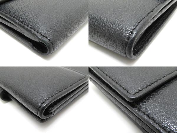 CHANEL シャネル バタフライカメリアWホック財布 ブラック/SV