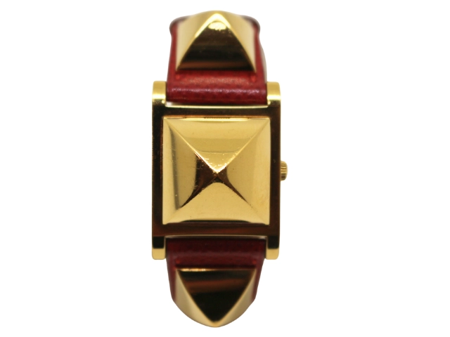 HERMES エルメス 腕時計 メドール ME1.210 ホワイト文字盤 ゴールド  