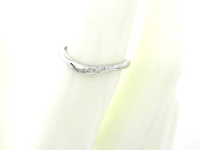宝石・貴金属 4℃ ヨンドシー ダイヤモンドリング 指輪 K10ホワイトゴールド 1.7ｇ 日本サイズ12号 【474】