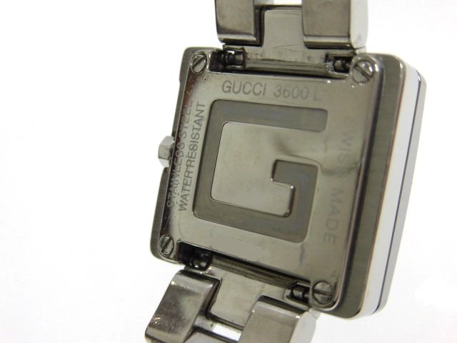 GUCCI グッチ 3600L レディース腕時計 クオーツ ステンレススチール ピンク文字盤 【474】