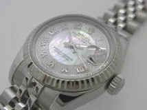 G番 ROLEX ロレックス デイトジャスト オートマチック レディース腕時計 179174NDR ピンクシェル文字盤 ホワイトゴールド/ステンレス 【474】