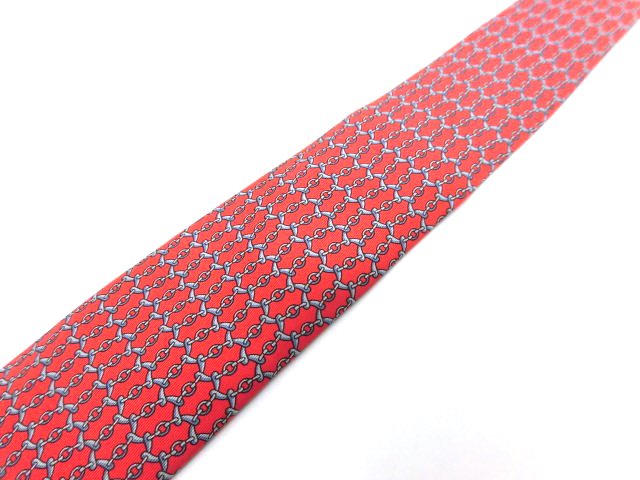 HERMES エルメス ネクタイ レッド シルク100% 【474】 の購入なら「質