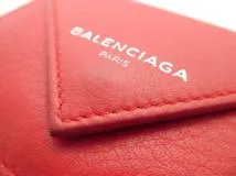 BALENCIAGA バレンシアガ ペーパーミニウォレットミニ財布 財布 カーフ