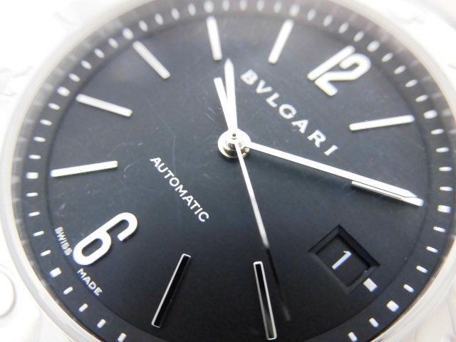 BVLGARI ブルガリ ブルガリブルガリ 自動巻き オートマチック ステンレススチール ブラック文字盤 メンズ腕時計 BB38SSAUTO 【432】
