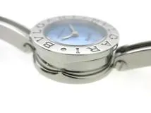 ブルガリレディースバングル腕時計　B-zero1 ブルーシェルSsize