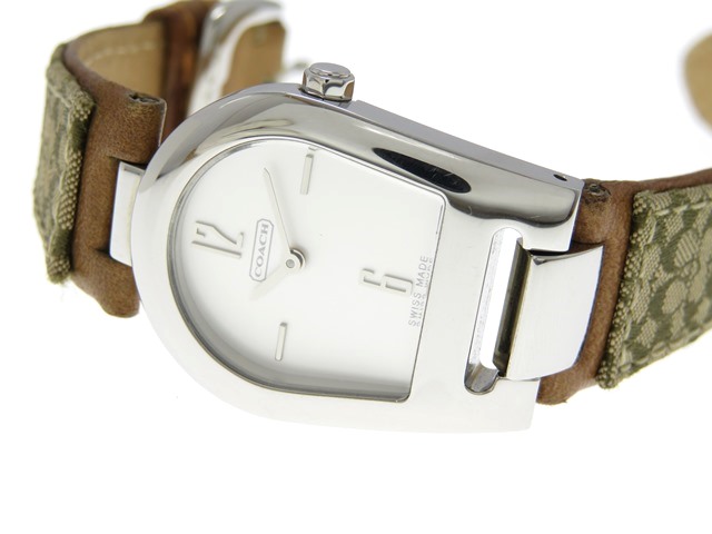 コーチ 腕時計 レディース COACH クオーツ ステンレスベルト ロゴ ホワイト シェル/ゴールド コーチ 腕時計 COACH 時計 グランド GRAND 女性 レディース CO