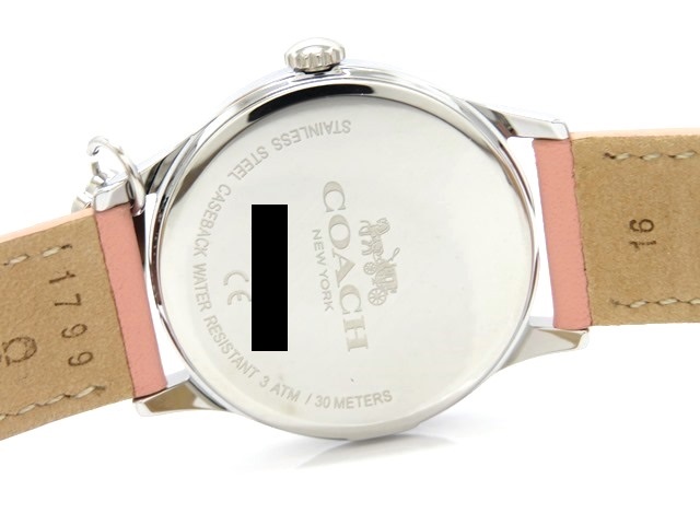 COACH　コーチ　時計　女性用腕時計　レディース　ステンレス　電池式　クオーツ　ピンク文字盤　【474】
