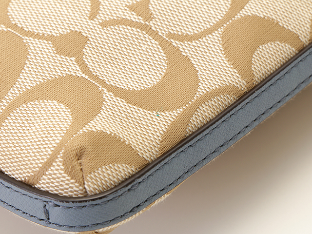 COACH コーチ ショルダーバッグ シグネチャー ベージュ ブルー